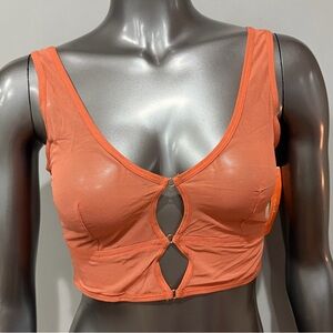 NWT COLSIE Lightweight Rust Orange Sheer Mesh Bralette